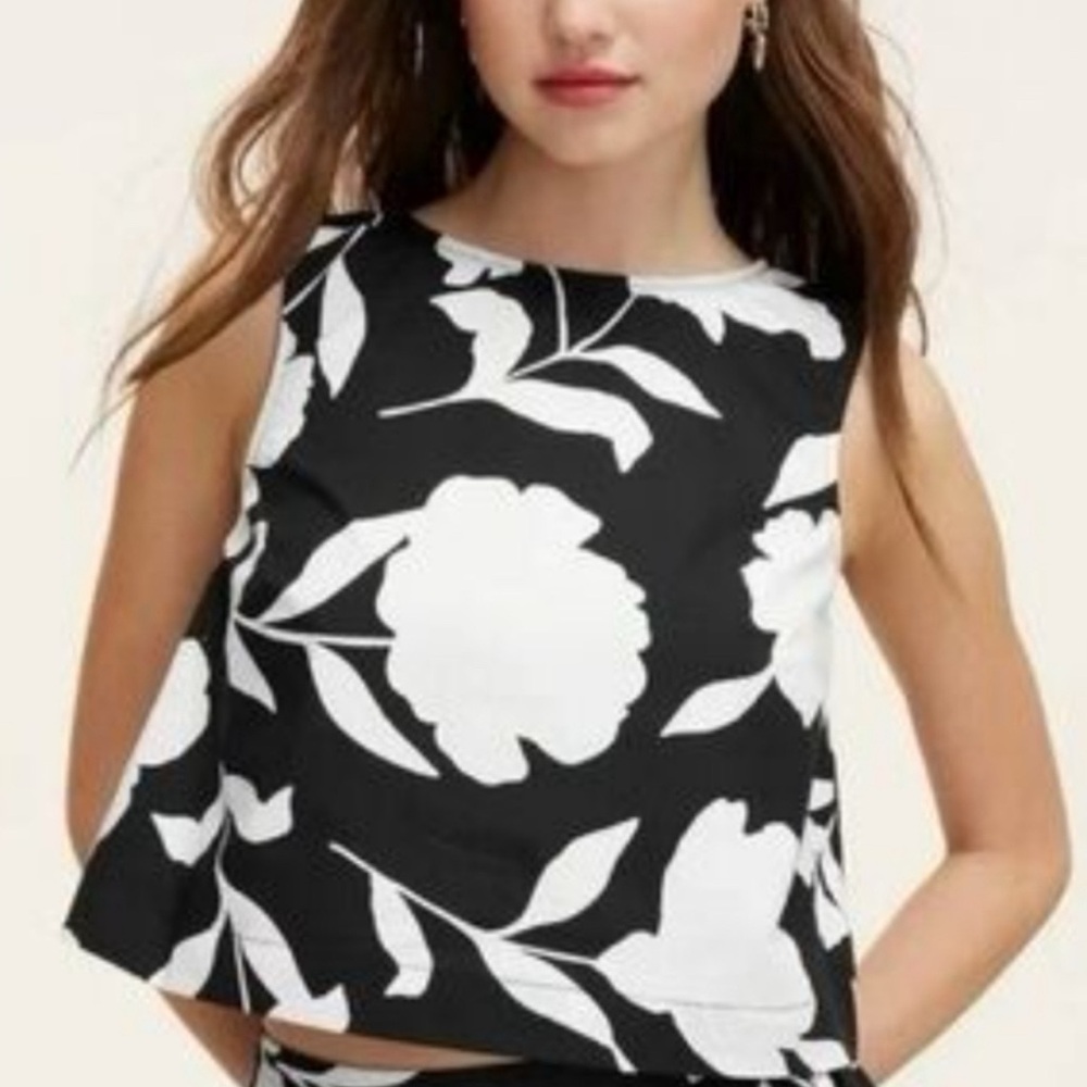 NEW Kate Spade X Target  Classic Rose Shell Tank Top in Black/white.  Small
